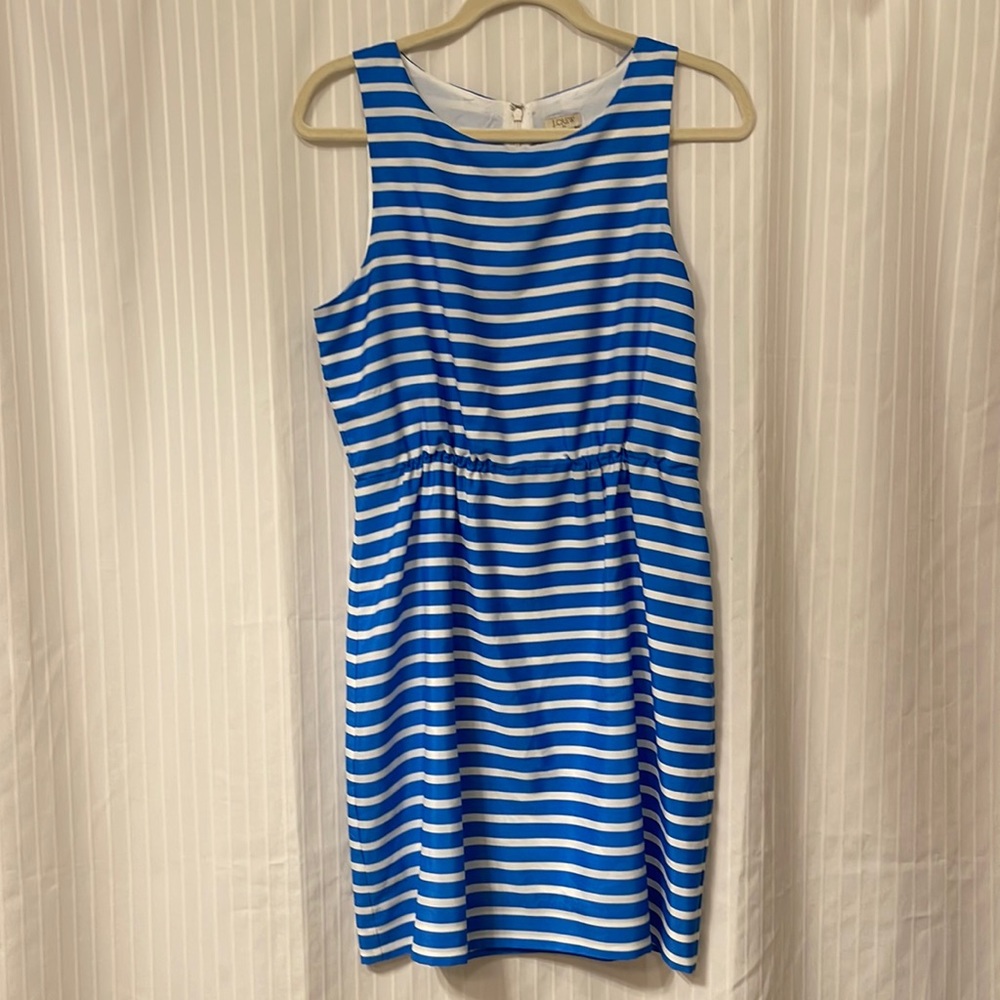 J. Crew - Blue/White Stripe - Summer Dress - Size 10 - GUC!!